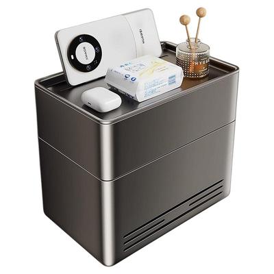 卫生间厕纸盒壁挂式免打孔厕所防水纸巾盒卷纸架抽纸放置盒太空铝