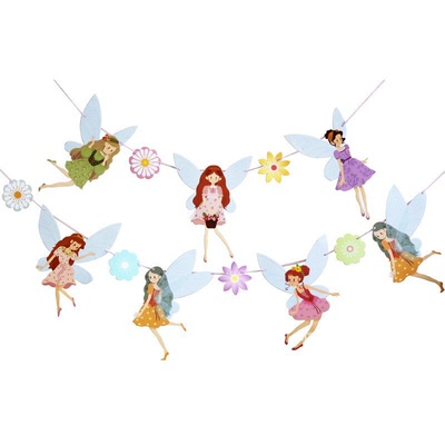 背景布置拉花彩旗装饰生日布置