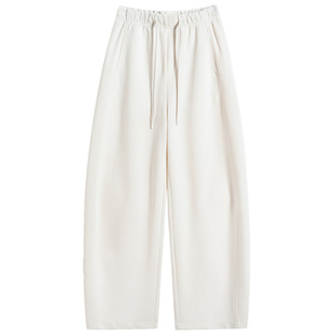 初中生学生休闲弯刀裤女松紧腰直筒裤宽松运动卫裤高中生阔腿裤子