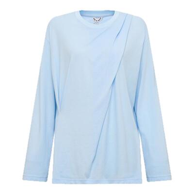 lostinecho阔版压褶薄长袖T恤