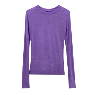 黑色打底衫女高端高级感修身罩衫薄纱网纱上衣蕾丝内搭长袖t透视