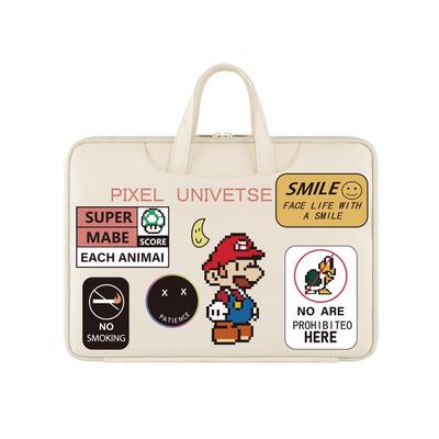 手提电脑包pu皮质卡通防水防摔