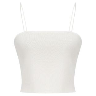 【商场同款】糖力 百搭显瘦 米白色针织吊带背心女内搭打底衫上衣