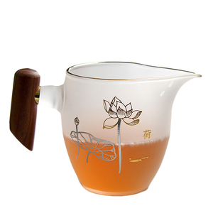 木把玻璃公道杯茶漏单个分茶杯