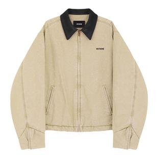 【热销补货】WE11DONE男女同款经典牛津布合身填充夹克巴恩风