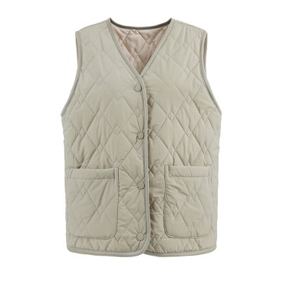 保暖棉马甲羊毛绗缝外穿内搭坎肩