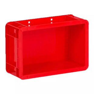 300x200x120红色周转箱塑料加厚加硬工业长方形小号小型物料6021