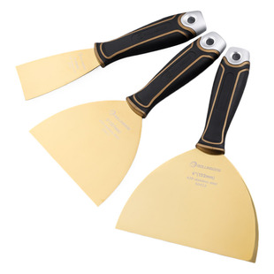 滚动狗不锈钢油灰刀铲刀镀钛刮刀批灰刮腻子工具加厚清洁刀刮灰刀