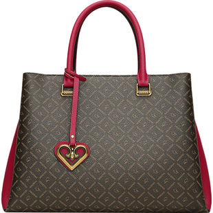 金利来时尚印花女包手提包2025新款大容量优雅气质单肩包通勤百搭