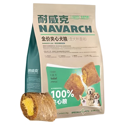 耐威克通用鲜肉夹心泡芙狗粮