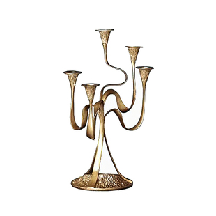 一匚 中古轻奢餐盘白马头摆件 样板间餐厅边柜收藏架复古软装饰品