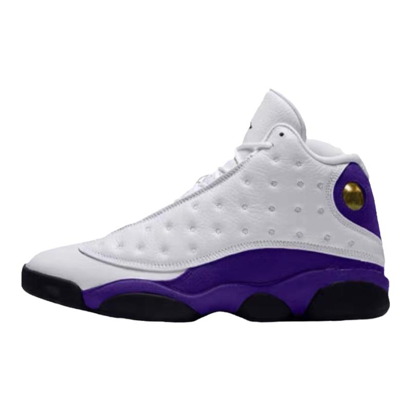 篮球鞋airjordanaj13湖人高帮