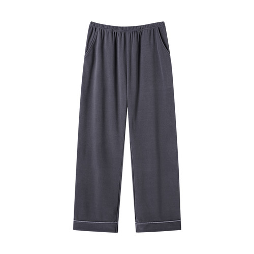 浪莎睡裤男士秋冬季德绒长裤加厚加绒保暖单件家居裤子薄绒可外穿