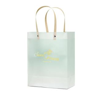 透明手提袋子定制PP磨砂伴手礼品包装手拎袋服装婚庆喜糖节日礼袋