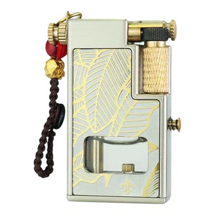 首领网红爆款煤油打火机四方纯铜创意砂轮侧滑个性超长续航送男友