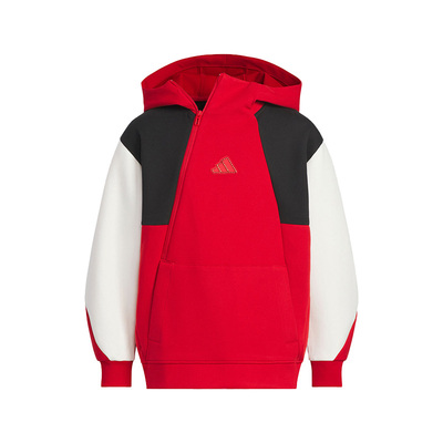 Adidas阿迪达斯童装新年款运动休闲宽松连帽卫衣套头衫JN4369