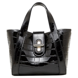 非城市生活女包2026新款真皮通勤包斜挎包时尚鳄鱼纹菜篮子托特包