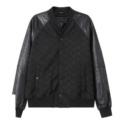 阿玛尼男士拼接夹棉夹克式棉服