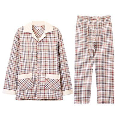 达尔丽加厚夹棉睡衣男冬季