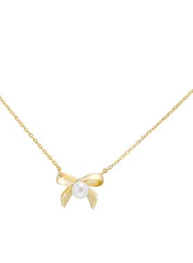 法国原创设计蝴蝶结森系锁骨链