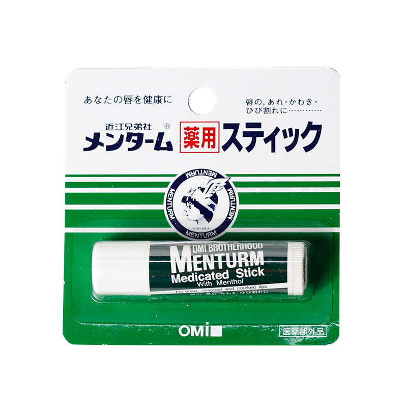 【1支装】 日本近江兄弟OMI 润唇膏无色天然薄荷滋润净透持久保湿