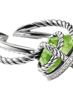 大卫海德宝石戒指中性情侣开口戒