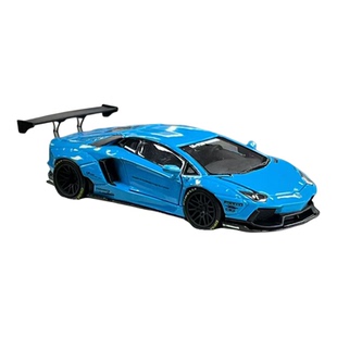 PGM兰博基尼LBWK宽体改装版大牛婴儿蓝64合金全开静态观赏车模