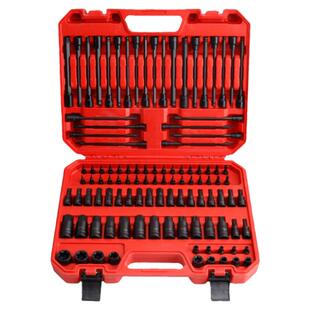 107件内六花旋具套装电动扳手内六角套筒批头工具E型扳手花型套