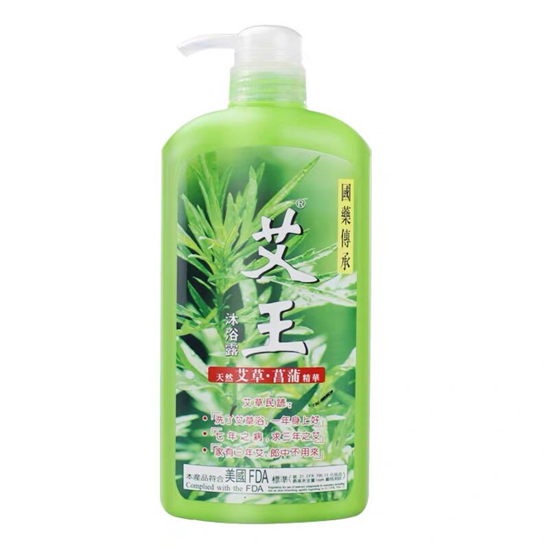 香港版 艾王艾草沐浴露天然艾叶菖蒲精华驱寒止痒除菌720ml正品
