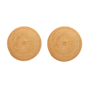 川岛屋日式藤编隔热垫子餐桌垫家用防烫耐热耐高温锅碗盘子垫杯垫