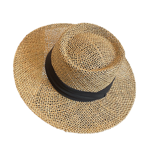 老钱风复古巴拿马草帽女夏镂空透气出游度假海边沙滩防晒遮阳帽子