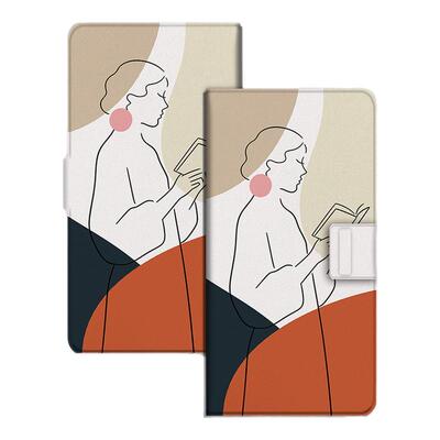 简约适用文石小白马P6pro磁吸分离电纸书壳线条人小彩马大我Pro掌阅tango2创意汉王CLEAR电子书mobile保护套