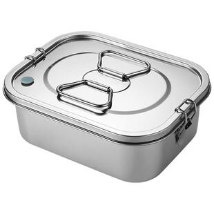 饭盒学生大容量304不锈钢长方形加深加厚分格高中男餐盒带盖密封