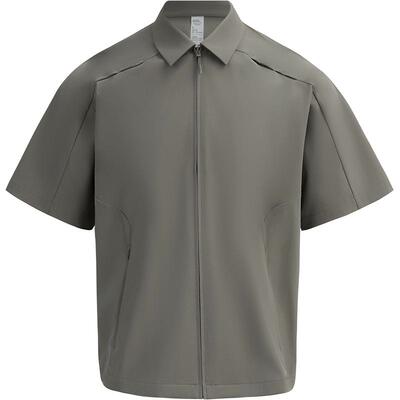 本来BENLAI男士凉感速干拉链宽松短袖衬衫2026夏季新款BRL260003