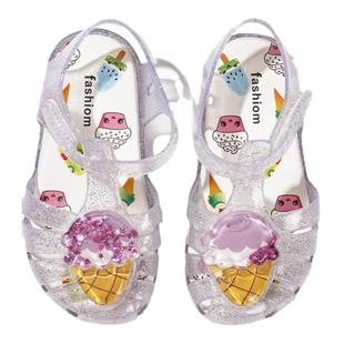 女童凉鞋玩水沙滩公主凉鞋软底舒适包头洞洞鞋儿童果冻凉鞋