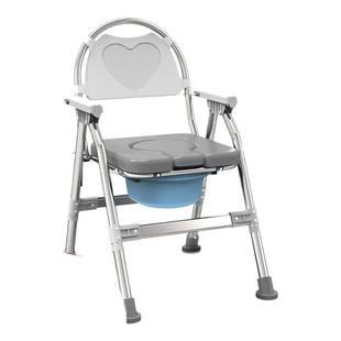 老人坐便椅移动马桶残疾人坐便器家用孕妇厕所座便椅结实可折叠椅