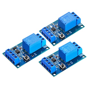 5V12V 24V 单键双稳态继电器模块汽车改装开关一键启停自锁