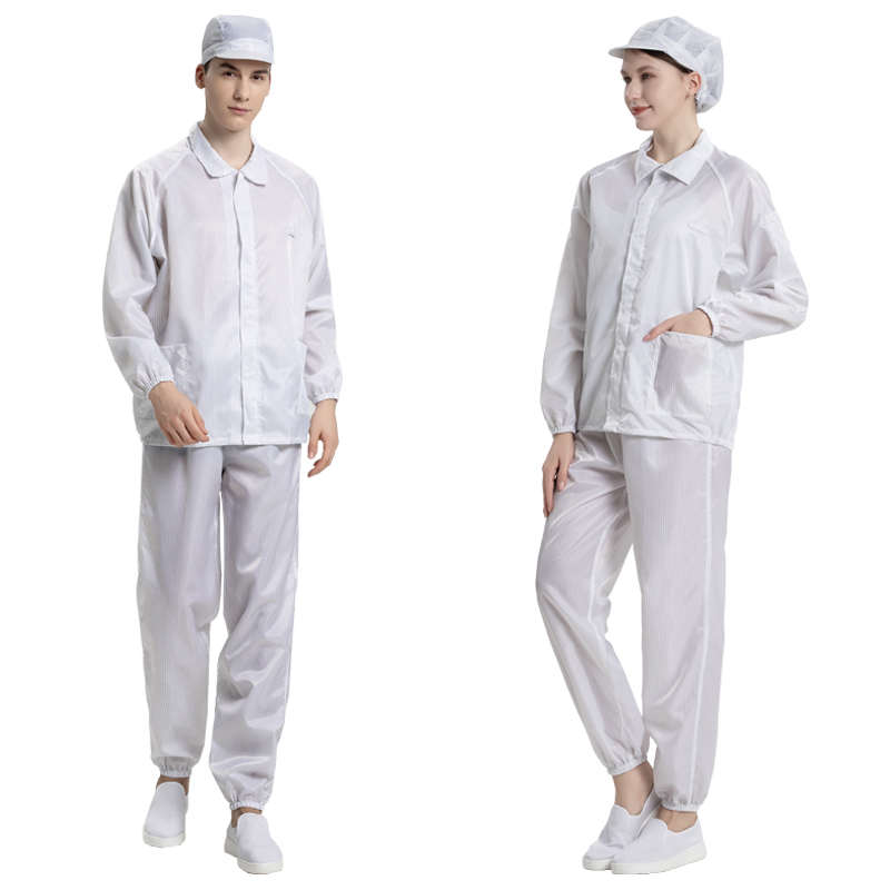 防尘服分体防静电衣短款无尘工作服洁净服喷漆防护服男女套装蓝白