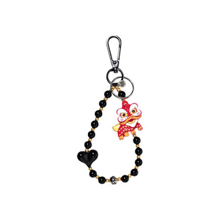 String Ting 舞狮钥匙扣手机链包包挂件背包挂饰水晶串珠链条配件