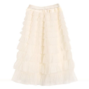 女童半身裙夏季新款儿童裙子女大童网纱长裙女孩中长款夏装蛋糕裙