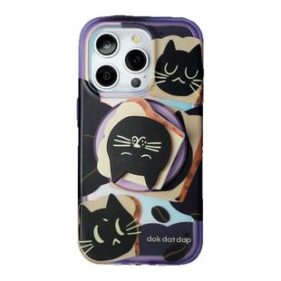 吐司猫咪苹果16壳原创iPhone15promax手机壳磁吸个性趣味适用苹果14pro磁吸壳磨砂新款插画卡通苹果13小众女