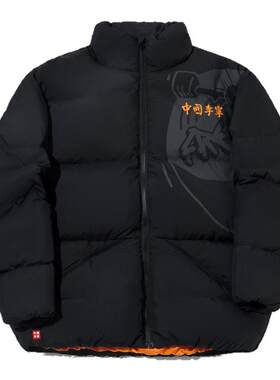 李宁滑板系列男女款时尚休闲撞色保暖宽松羽绒服AYMU587-2