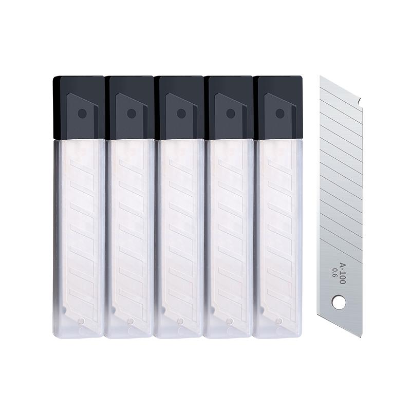 200片美工刀刀片大號18mm工業(yè)用刀具刀片壁紙刀裁紙刀介刀墻紙專用刀架片美縫加厚sk5鋒利刀片黑刃架子切割剪