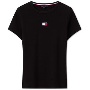 【坑条肌理】Tommy26春夏女装辣妹罗纹修身正肩重磅短袖T恤上衣