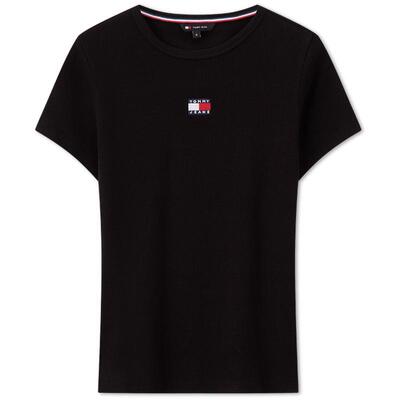 Tommy女装刺绣修身纯色针织上衣