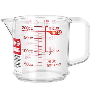 ASVEL 日本带刻度克度杯塑料毫升计量杯烧杯耐热量筒烘焙量杯家用