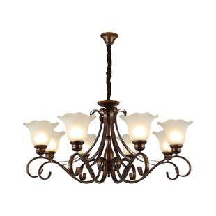 美式复古客厅吊灯法式中古餐厅灯卧室主灯温馨浪漫高级感饭厅灯具