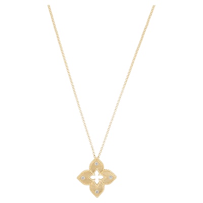 珂瑛18k金钻石拉丝项链