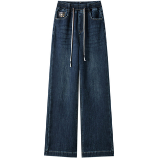 初中生长裤牛仔阔腿裤秋冬装休闲少女高中学生加厚加绒直筒棉裤子