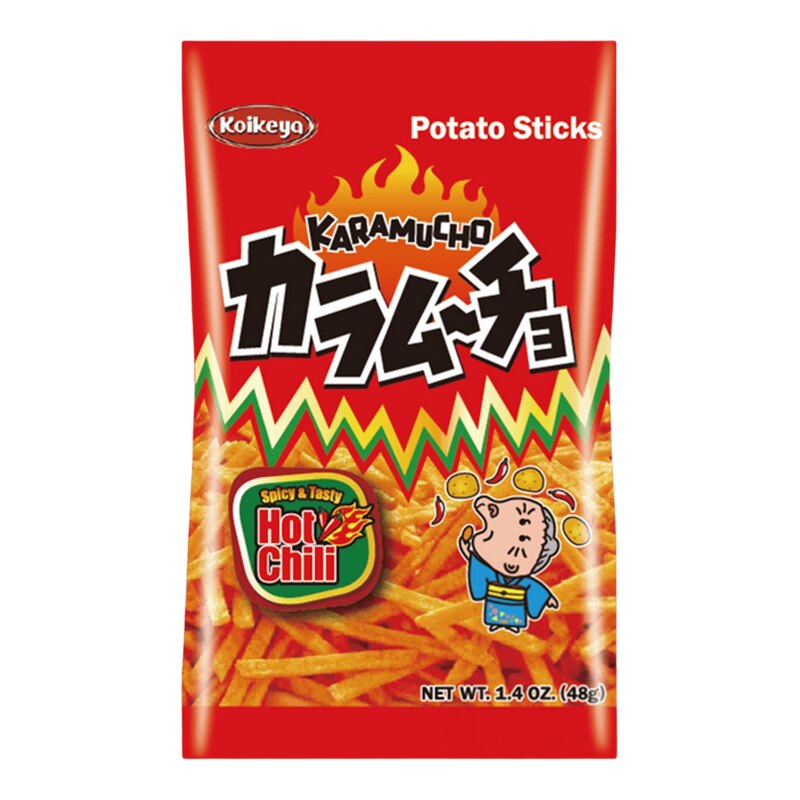 湖池屋 日本版辛辣薯条48G办公室零食休闲追剧球赛解馋酥脆小零食